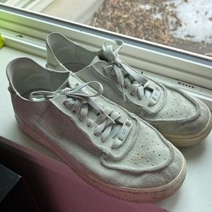 Nike Air Force, Women's 7.5, Light blue, fabric